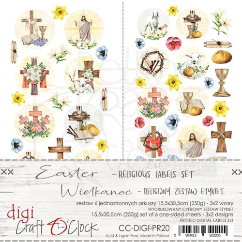 Zestaw etykiet 20 - Sweets - Easter CC-DIGI-PR20 Craft O'Clock