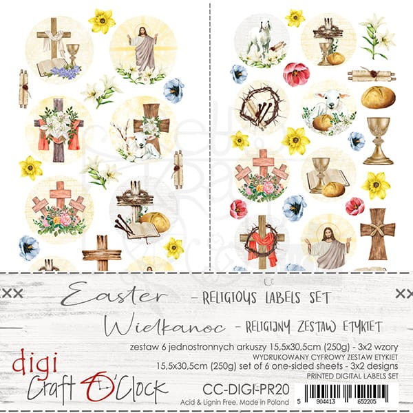 Zestaw etykiet 20 - Sweets - Easter CC-DIGI-PR20 Craft O'Clock