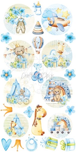 Zestaw etykiet 22 - Sweets - Hello Little Boy CC-DIGI-PR22 Craft O'Clock