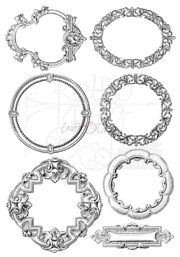 Ozdobne kalki zestaw 21,0x29,7cm Frame Borders CC-MM-ZK-15 Craft O'Clock