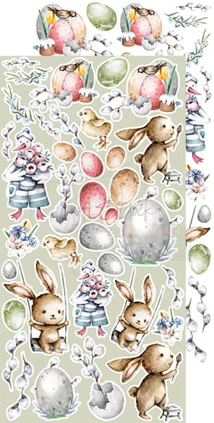 Zestaw dodatków do wycięcia 10 15,5x30,5cm Charming extras - Spring CC-DOD-CHE-10 Craft O'Clock