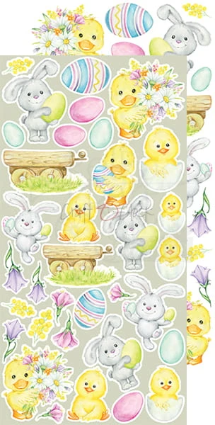 Zestaw dodatków do wycięcia 10 15,5x30,5cm Charming extras - Spring CC-DOD-CHE-10 Craft O'Clock