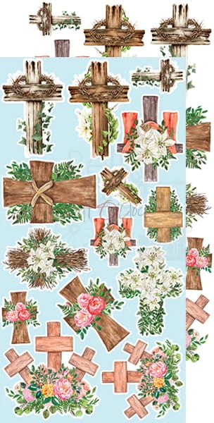 Zestaw dodatków do wycięcia 11 15,5x30,5cm Charming extras - Easter CC-DOD-CHE-11 Craft O'Clock