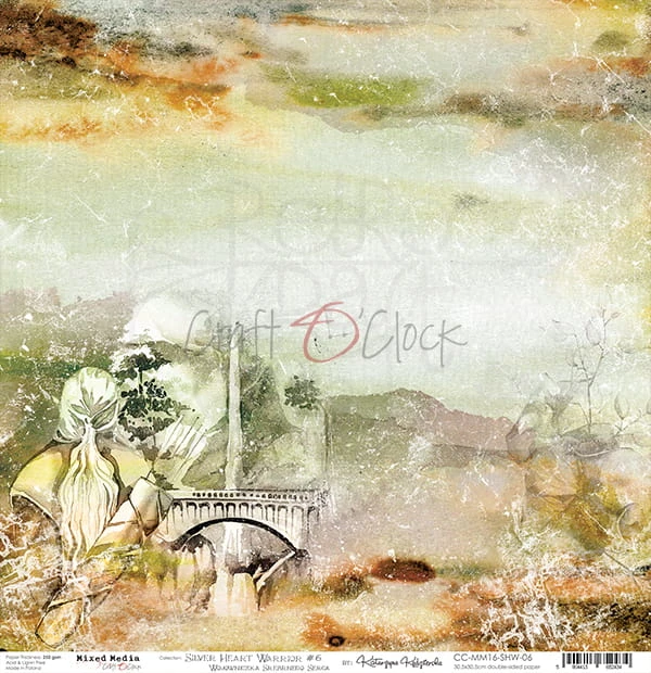 Papier 30x30 Silver Heart Warrior 06 CC-MM16-SHW-06 Craft O'Clock