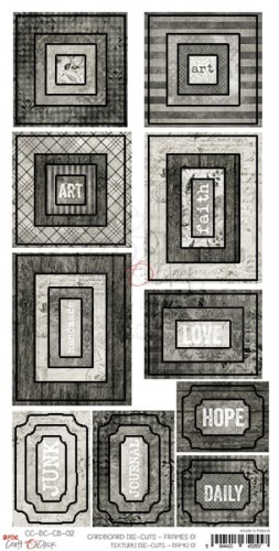 Arkusz tekturek Cardboard Die-Cuts - 15,5x30,5cm Frames 1 Ramki 1 CC-BC-CB-02 Craft O'Clock