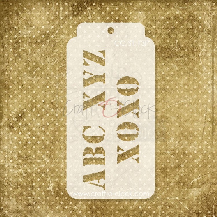 Szablon maska 8x16 Litery ABC XYZ XOXO tag 13 CC-ST-13P Craft O'Clock