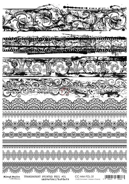 Folia Transparentna A4 Ornamenty CC-MM-FOL-31 Craft O'Clock