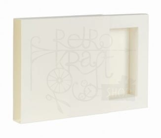 Pudełko Shadow box wsuwane - kremowe Rzeczy z papieru