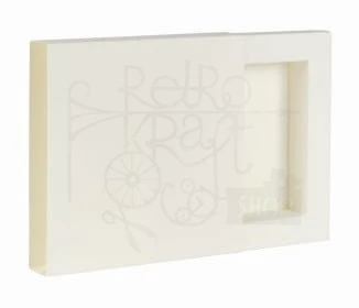 Pudełko Shadow box wsuwane - kremowe Rzeczy z papieru