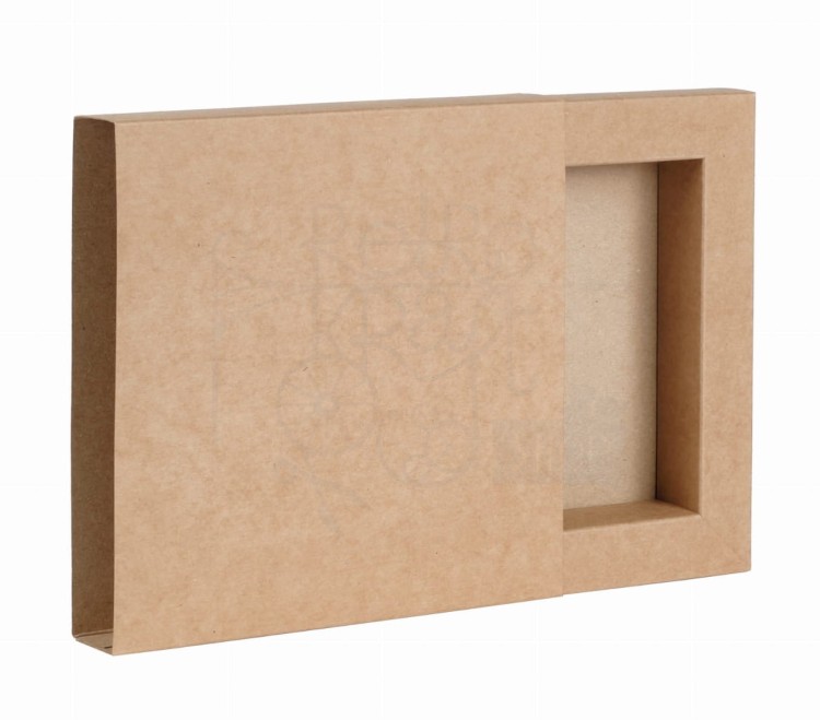 Pudełko Shadow box wsuwane - kraft Rzeczy z papieru