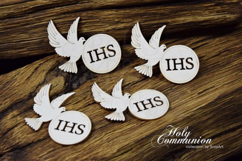 Tekturka Holy Communion - Gołąbek z Hostią - 4 szt 24408 SnipArt