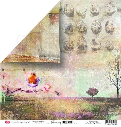 Papier 30x30 Blooming Grunge 01 CP-BG01 Craft&amp;You Design
