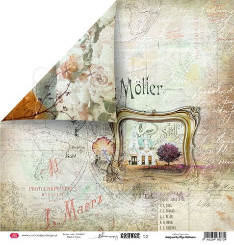 Papier 30x30 Blooming Grunge 02 CP-BG02 Craft&amp;You Design