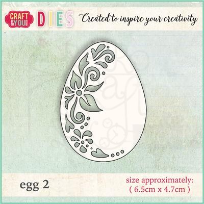 Wykrojnik Egg 2 Jajko 2 CW002 Craft&amp;You Design