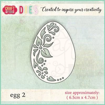 Wykrojnik Egg 2 Jajko 2 CW002 Craft&amp;You Design