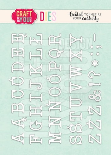 Wykrojnik Alfabet Duże litery CW167 Craft&amp;You Design