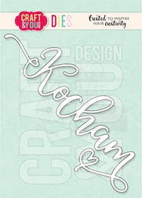 Wykrojnik napis Kocham CW163 Craft&amp;You Design
