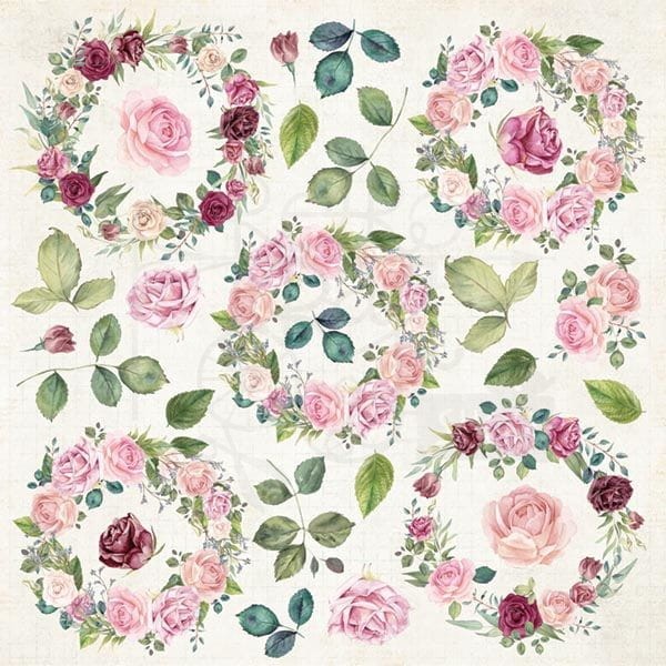 Papier 30x30 arkusz dodatków do wycięcia Flower Vibes 07 CP-FV07 Craft&amp;You Design