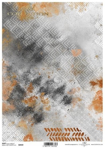 Papier decoupage SOFT A4 Beton i rdza - Tło tapeta beton rdza S0459 ITD Collection
