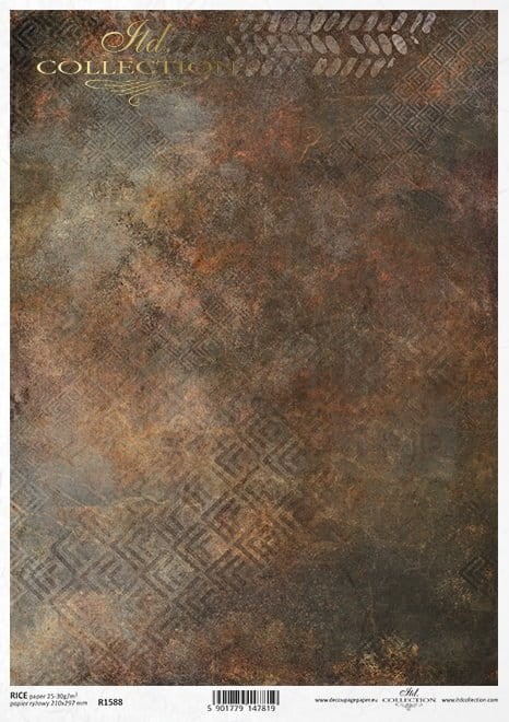 Papier ryżowy A4 Beton i rdza - Tło tapeta beton rdza ciemne R1588 ITD Collection