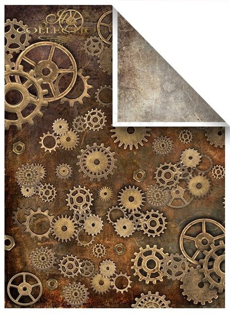 Zestaw papierów A4 Steampunk SCRAP-043 ITD Collection