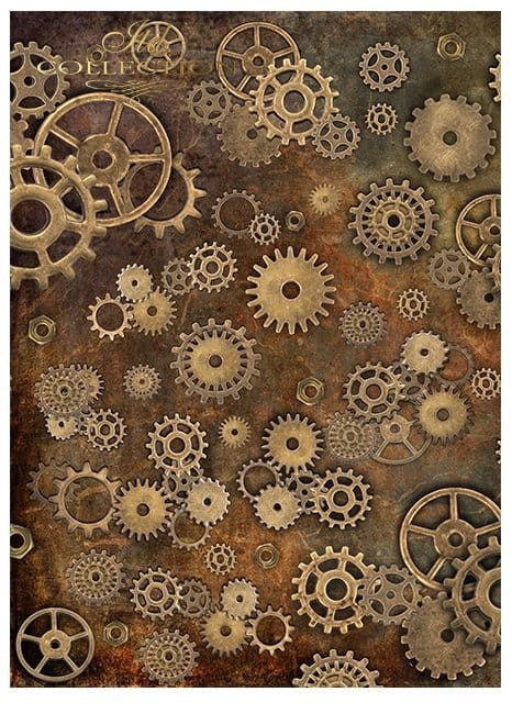 Zestaw papierów A4 Steampunk SCRAP-043 ITD Collection
