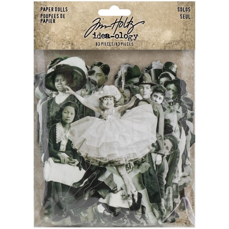 Portrety vintage Idea-Ology Paper Dolls Die-Cuts Solos TH93555 Tim Holtz 1