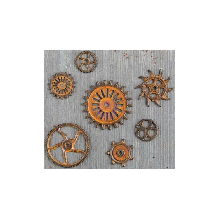 Ozdoby metalowe trybiki Finnabair Mechanicals Metal Embellishments Rustic Gears 963439 Prima 2