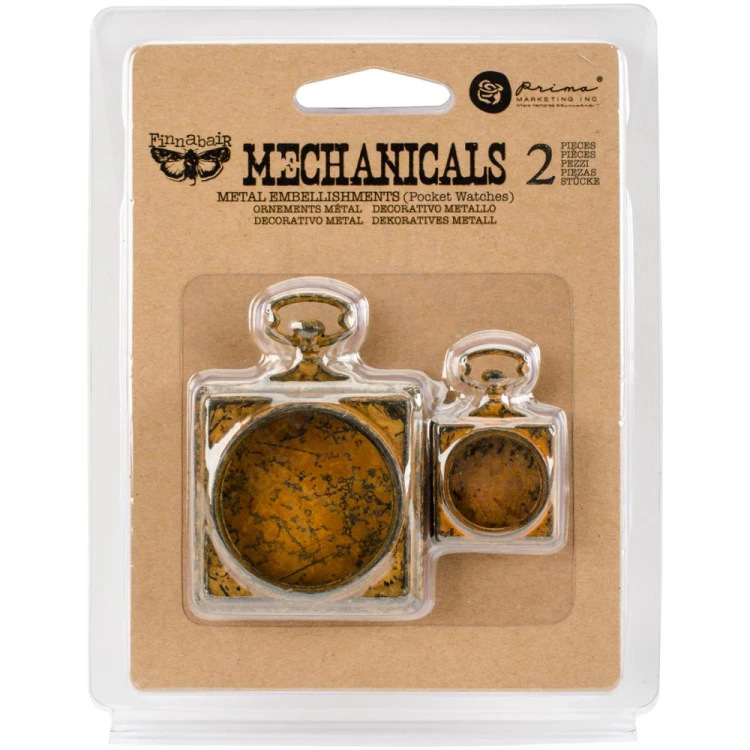 Ozdoby metalowe koperty zegarków Finnabair Mechanicals Metal Embellishments Pocket Watches 963347 Prima 1
