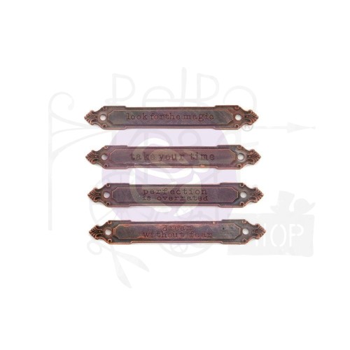 Finnabair Mechanicals Metal Embellishments - Rusty Labels 967710 Prima 2