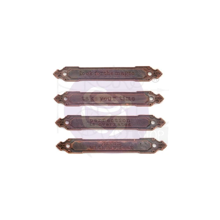 Finnabair Mechanicals Metal Embellishments - Rusty Labels 967710 Prima 2