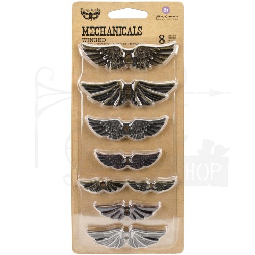 Ozdoby metalowe skrzydła Mechanicals Metal Embellishments Winged 962432 Prima 1