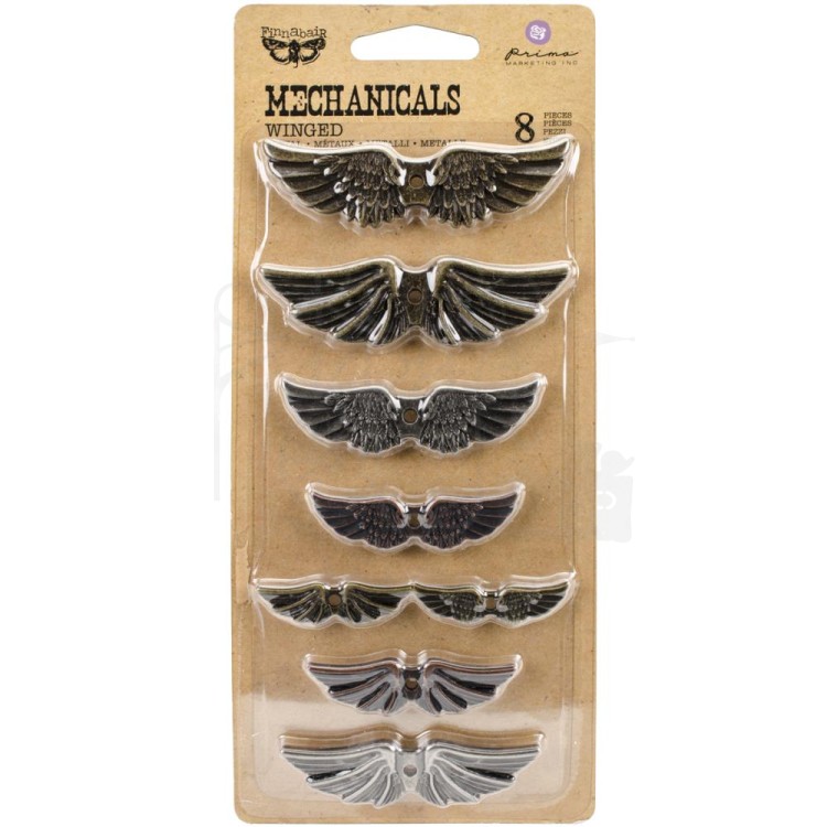 Ozdoby metalowe skrzydła Mechanicals Metal Embellishments Winged 962432 Prima 1
