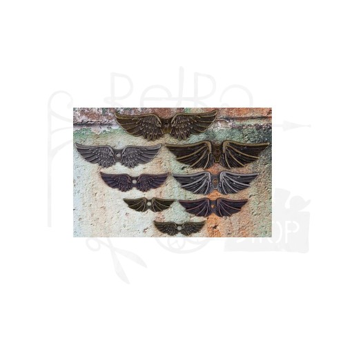 Ozdoby metalowe skrzydła Mechanicals Metal Embellishments Winged 962432 Prima 2