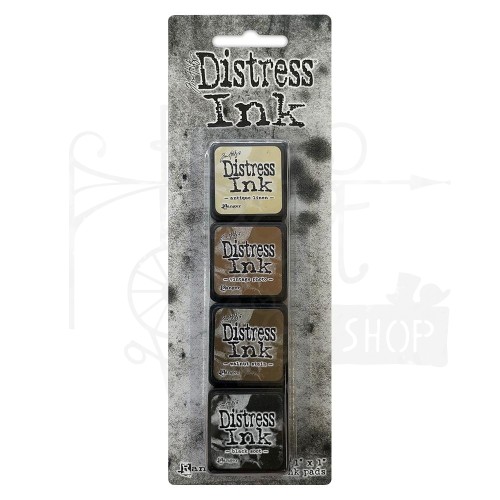 Zestaw 4 tuszów Tim Holtz Distress Mini Ink Pads - Kit 3 TDPK40330 Ranger 1