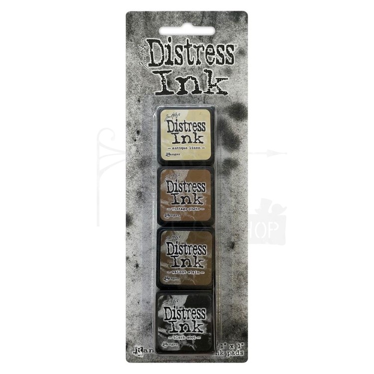 Zestaw 4 tuszów Tim Holtz Distress Mini Ink Pads - Kit 3 TDPK40330 Ranger 1