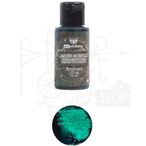 Farba Liquid Acrylic Emerald Finnabair 30ml 967321 Prima