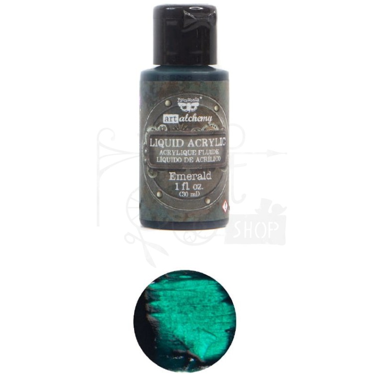 Farba Liquid Acrylic Emerald Finnabair 30ml 967321 Prima