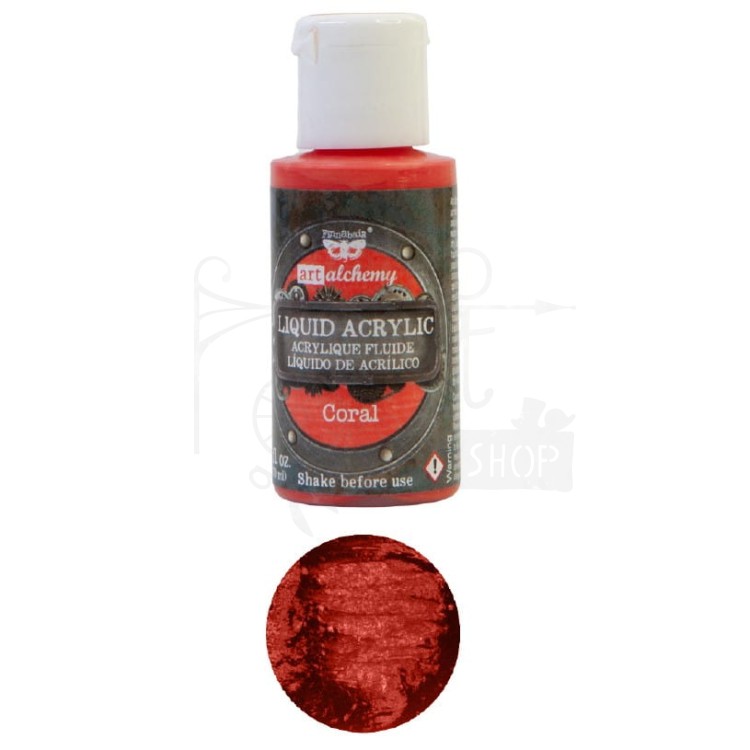Farba Liquid Acrylic Coral Finnabair 30ml 968274 Prima