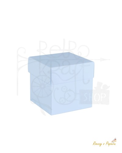 Pudełko exploding box - błękitne - 10x10x10 Rzeczy z Papieru