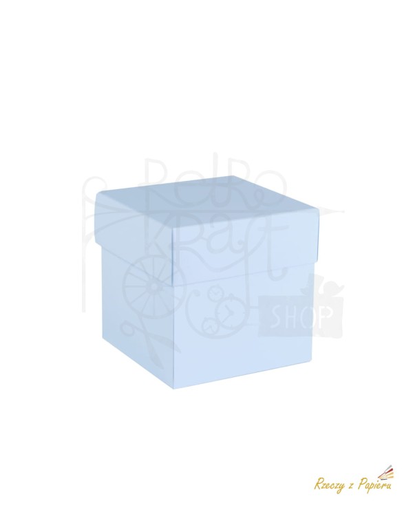 Pudełko exploding box - błękitne - 10x10x10 Rzeczy z Papieru