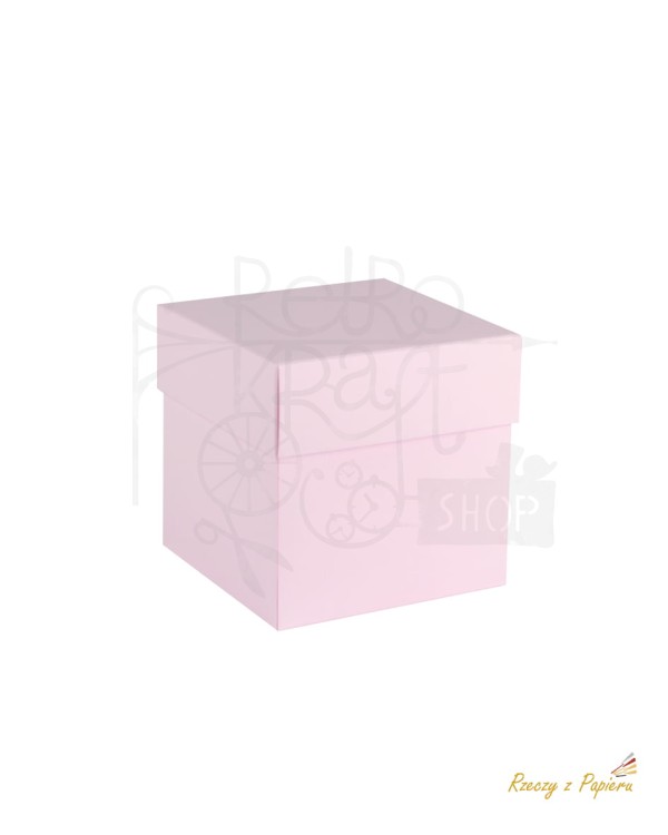 Pudełko exploding box - różowe - 10x10x10 Rzeczy z Papieru