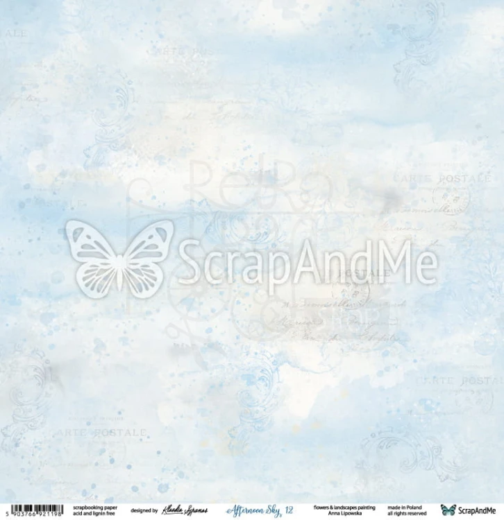 Papier 30x30 Afternoon Sky 11/12 AS-11/12 ScrapAndMe