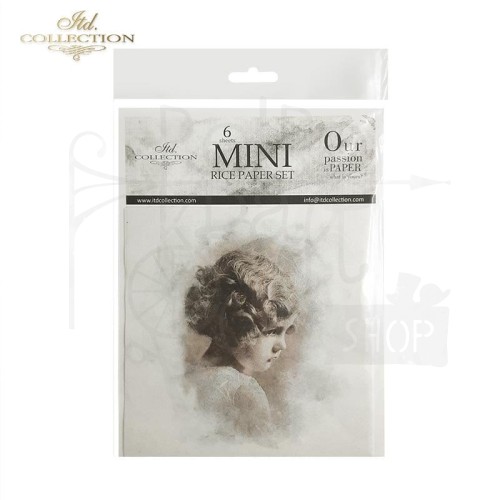 Zestaw papierów ryżowych mini Dzieci w stylu retro RSM016 ITD Collection 1