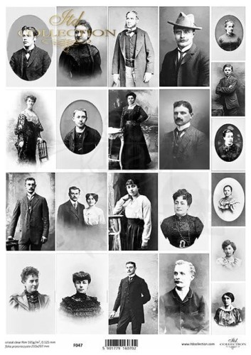 Folia przezroczysta A4 stare fotografie, rodzinne zdjęcia, portrety F047 ITD Collection