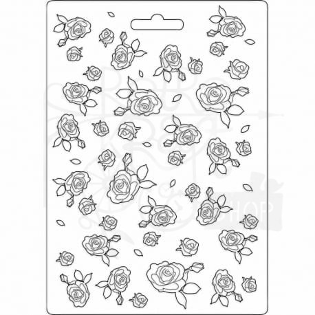 Foremka tekstura A5 House of Roses różyczki K3PTA540 Stamperia