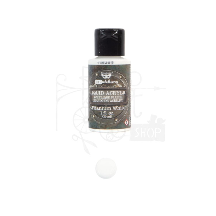 Farba Liquid Acrylic Titanium White 30ml Finnabair 967352 Prima