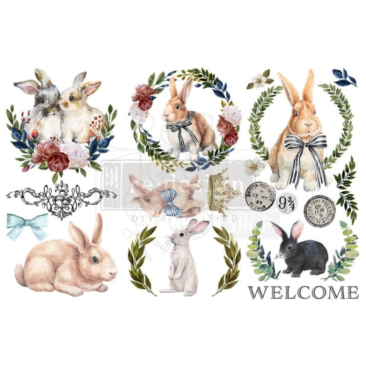 Decor transfers 3 części Cottontail 653453 Prima