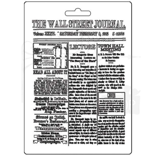 Foremka tekstura A5 Caligraphy Wall Street Journal K3PTA563 Stamperia