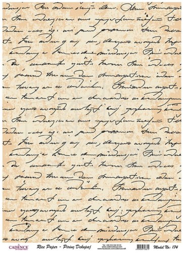 Papier ryżowy A4 Pismo odręczne PR0174 Cadence
